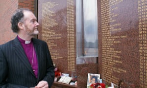 The Right Rev James Jones at the Hillsborough memorial in Liverpool