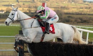 Baie Des Iles, ridden by Katie Walsh, jumps the last to win the Grand National Trial at Punchestown this season.