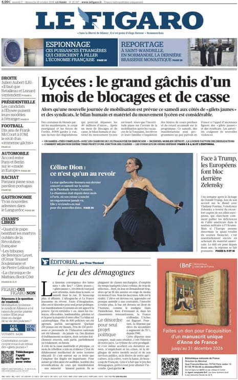 Le Figaro on 18 October.