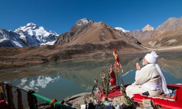 India’s prime minister Narendra Modi at a pilgrimage site in Uttarakhand in the Himalayas