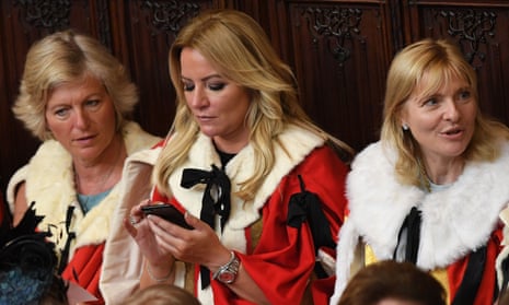 Michelle Mone (C) in the House of Lords.