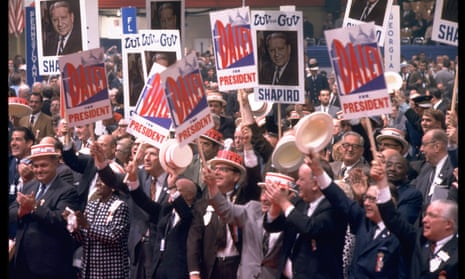 Delegates at the 1968 Democratic national convention in Chicago, which features in Nathan Hill’s ‘compulsive’ The Nix
