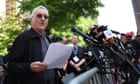 Robert De Niro warns Trump could ‘destroy the world’ if elected in Biden campaign press briefing outside hush-money trial – live