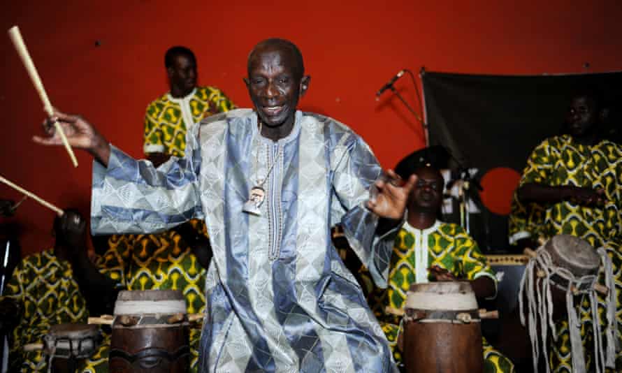 Doudou N'diaye Rose performing in Dakar in 2013.
