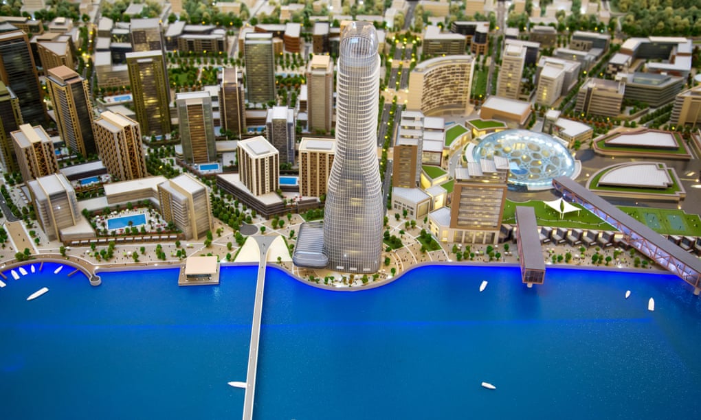 ‘No meaning’ ... a model of the Belgrade Waterfront project.