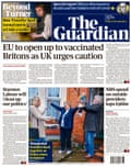 Guardian front page, Tuesday 4 May 2021