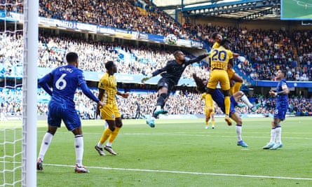 Georginio Rutter actually put Brighton in front against Chelsea with a header in the seventh minute.