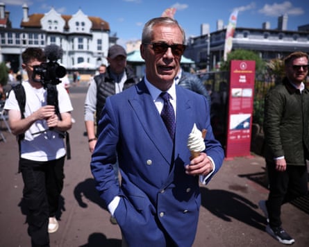 Farage eating an ice-cream