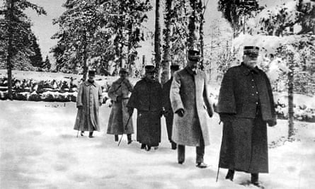 General Joffre in the snows of Alsace, 1915.