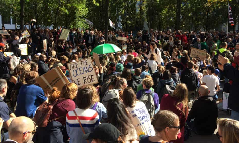 Young people take part in the global climate strike in Brussels, Belgium