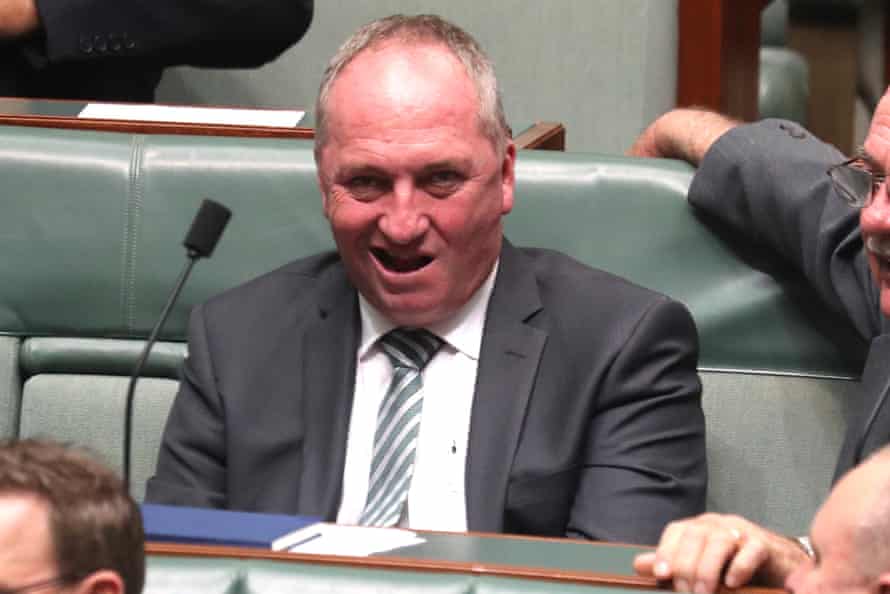Barnaby Joyce during a division in the house of representatives