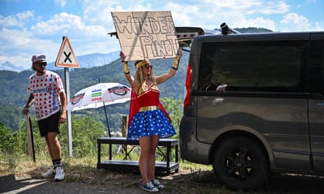 Tour de France 2023: Rodríguez wins stage 14 as Vingegaard keeps yellow jersey – live | Tour de France 2023 4 Wonder woman support: Clear who she supports.