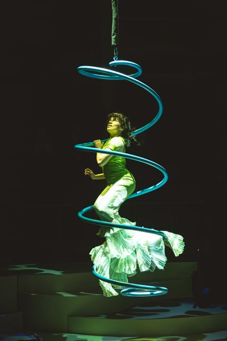 In a spin … Rhiannon Skerritt as Coralie.