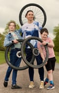 Sarah Storey with Louisa, 10, and Charlie, six.