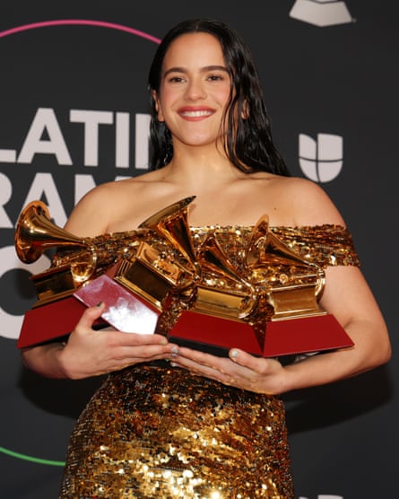 At the Latin Grammy Awards last month with four of the eight awards she won.