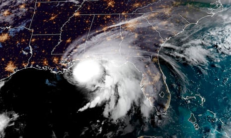This RAMMB/NOAA satellite image shows Hurricane Sally off the US Gulf Coast on September 15, 2020, at 12:00 UTC.