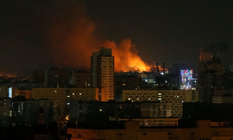 Smoke and flames rise over Kyiv, as Russia continues its invasion of Ukraine
