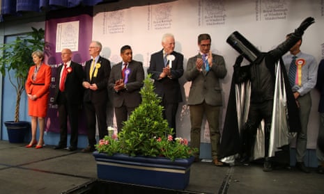 Theresa May, Lord Buckethead and other candidates in Maidenhead