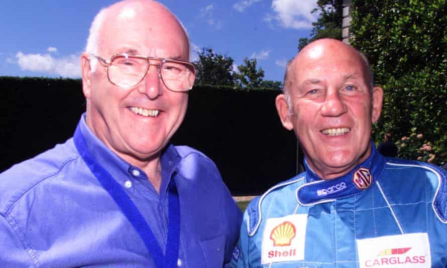 Murray Walker, left, with Stirling Moss at the Festival of Speed at Goodwood, West Sussex, in 1996.