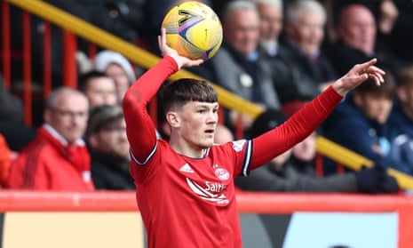 Calvin Ramsay pictured during Aberdeen’s game at home to Dundee in April.