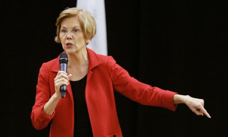 FILES-US-POLITICS-WARREN<br>(FILES) In this file photo taken on October 13, 2018 US Senator Elizabeth Warren (D-MA) addresses a town hall meeting in Roxbury, Massachusetts, October 13, 2018. - A US Senator seen as a top contender for the Democratic presidential nomination in 2020 has released a DNA test providing “strong evidence” that she has Native American ancestry after her claims had been mocked by Donald Trump, a report said October 15, 2018. Elizabeth Warren, a leading voice from the left of her party, has been derisively called “Pocahontas” by the president and accused of lying about her heritage in order to gain advantages in her career including a plum teaching job at Harvard. (Photo by Joseph PREZIOSO / AFP)JOSEPH PREZIOSO/AFP/Getty Images