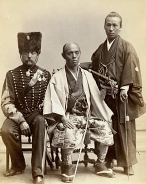 Portrait of Colonel de Berckheim with senior members of the second Shogunal mission to Europe