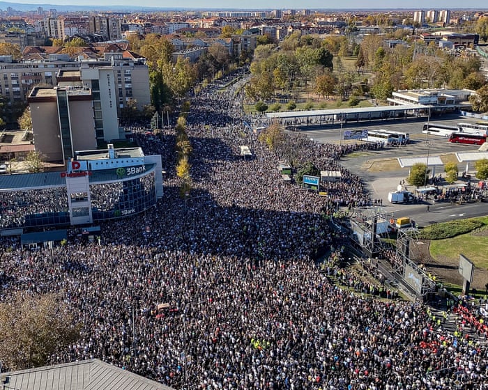 Thousands of Serbians commemorate anniversary of deadly station collapse – video