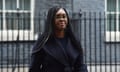 Kemi Badenoch leaves Downing Street after a cabinet meeting. 