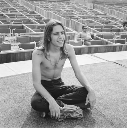 The young Bob Weir Relaxing during rehearsal at the Hollywood Bowl in 1967.