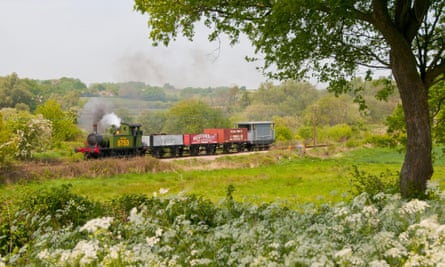 Steam engine with freight train on the Kent and East Sussex RailwayMXRKBW Steam engine with freight train on the Kent and East Sussex Railway