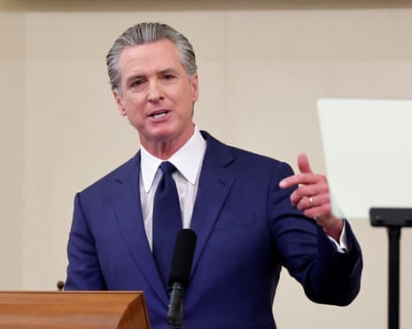 California governor Gavin Newsom delivers the State of the State address in Sacramento, California on 8 January 2026.