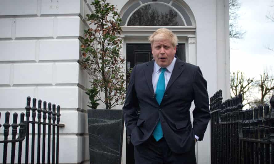 Boris Johnson outside his house in Islington, London, in 2016.