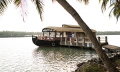The Honey Dew houseboat on the Kerala backwaters.