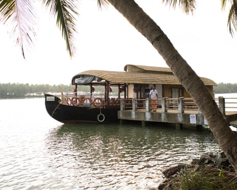 The Honey Dew houseboat on the Kerala backwaters.