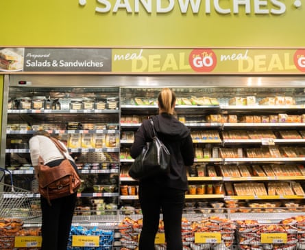 Sandwiches/meal deal offers in a Tesco store