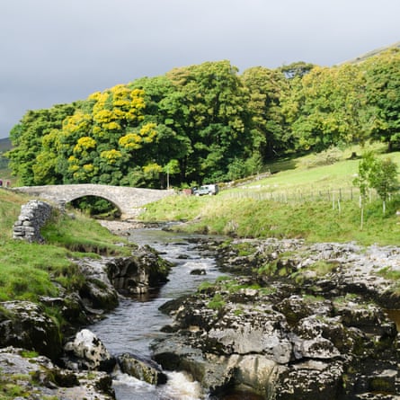 Bridge over the river Wharfe at Yockenthwaite in the Yorkshire Dales
