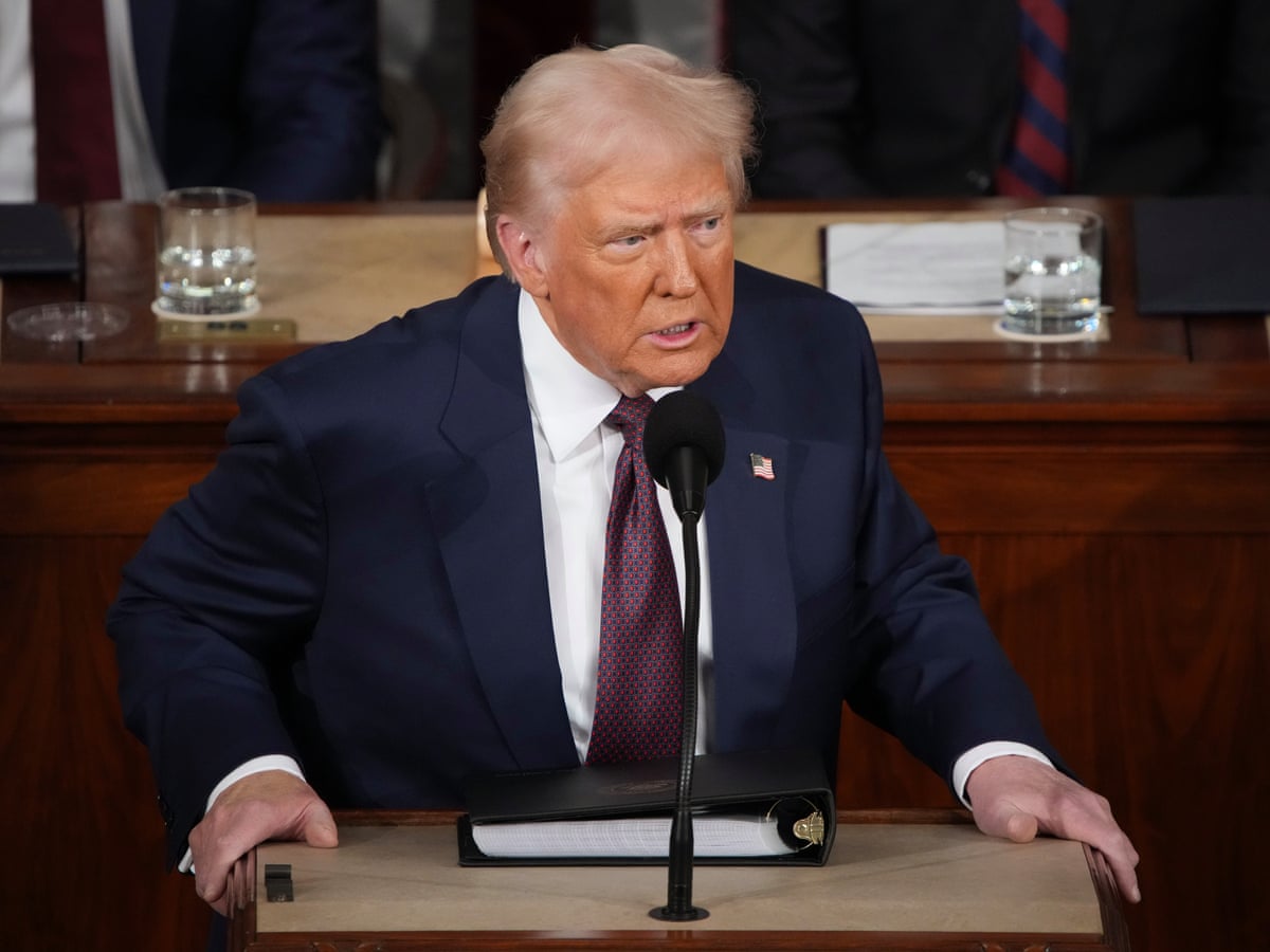 Trump declares administration 'just getting started' in address to Congress | Trump administration | The Guardian