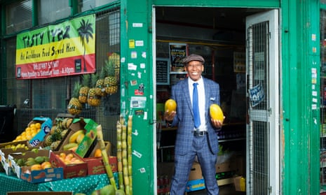 Wentworth ‘Wenty’ Newland at his Caribbean food shop in east London.