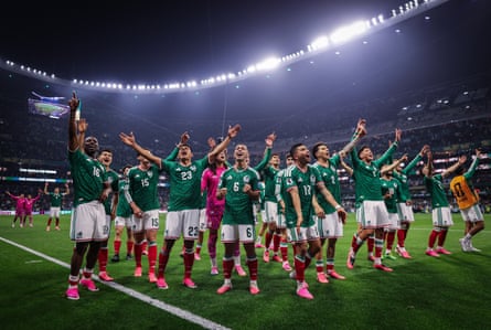 Mexico players celebrate.