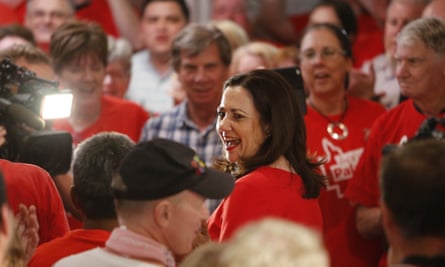 Annastacia Palaszczuk thanks supporters at the Oxley Golf Club in Brisbane on 25 November 2017