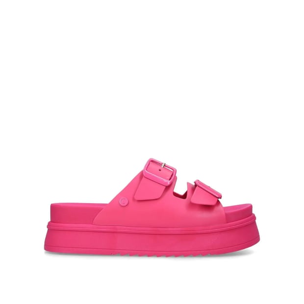 Spring 2022’s most stylish colour hot pink Kurt Geiger flat sandals