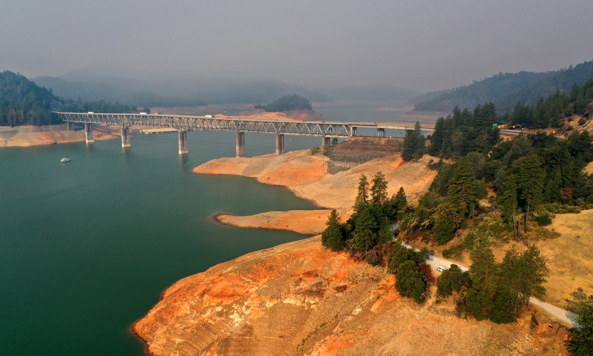 Shasta Lake on 2 July 2021 in Redding, California.