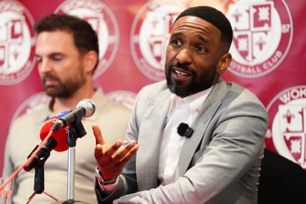 Jermain Defoe at his Woking unveiling