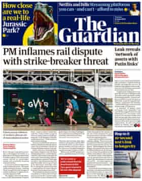 Guardian Tuesday 21 June 2022