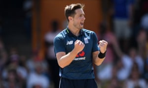 Chris Woakes from England indicates that Shimron Hetmyer of West Indies was away.