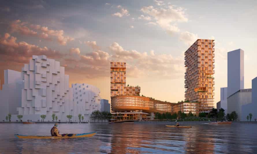 A render from Sidewalk Labs’ controversial waterfront project in Toronto.