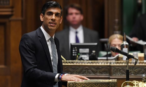 Chancellor Rishi Sunak in the House of Commons