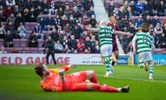 Aaron Mooy celebrates after giving Celtic an early lead