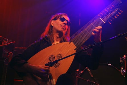 Van Wissem in sunglasses performs after the premiere of Only Lovers Left Alive in 2014.