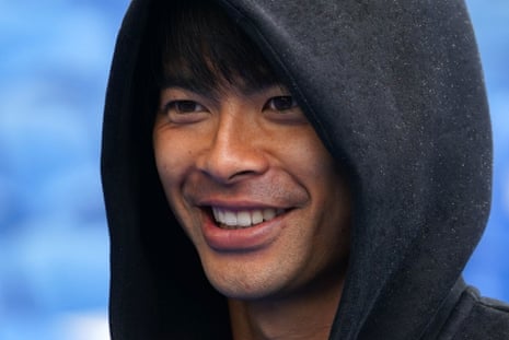Brighton winger Kaoru Mitoma rocks up at a rain-sodden Amex Stadium.